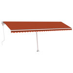 vidaXL Auvent automatique sur pied 600x350 cm Orange/marron