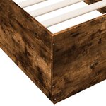 vidaXL Cadre de lit sans matelas chêne fumé 90x190 cm