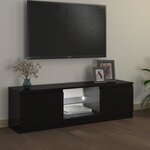 vidaXL Meuble TV avec lumières LED Noir 120x30x35 5 cm