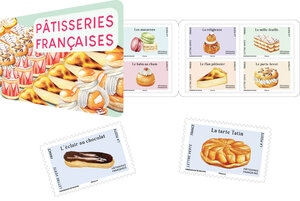 Carnet de 12 timbres - Pâtisseries françaises - Lettre verte