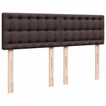 vidaXL Sommier à lattes de lit avec matelas Marron foncé 140x190 cm