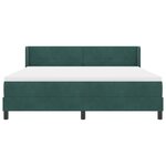 Lit à ressort avec matelas vidaXL Vert foncé 180x200 cm Velours