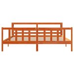 vidaXL Cadre de lit et tête de lit cire marron 180x200 cm bois de pin