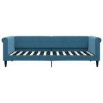 vidaXL Lit de jour avec lit gigogne bleu 90x200 cm velours