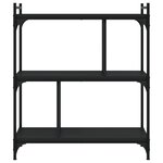 vidaXL Bibliothèque à 3 niveaux noir 76x32x88 cm bois d'ingénierie