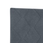 vidaXL Tête de lit Design en Blocs de Diamant Gris Foncé 160 cm Velours