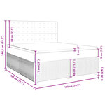 vidaXL Sommier à lattes de lit avec matelas Gris clair 180x200cm Tissu