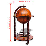 vidaXL Support de vin sous forme de globe Bois d'eucalyptus