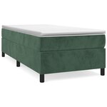 vidaXL Cadre de lit sans matelas vert foncé 100x200 cm velours