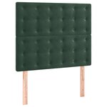 vidaXL Sommier à lattes de lit et matelas Vert foncé 80x200 cm Velours