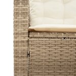 vidaXL Canapé de jardin avec table et coussins en forme de L beige