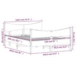 vidaXL Cadre de lit sans matelas blanc 140x200 cm bois de pin massif