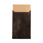 Sac déco en papier - Cadeau - Friandises - Noir - 6 x 4 5 cm
