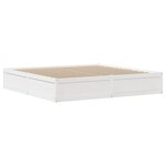 vidaXL Cadre de lit et tête de lit blanc 180x200 cm bois de pin massif