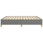 vidaXL Cadre de lit Gris foncé 160 x 200 cm Tissu