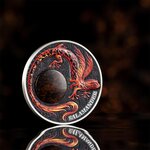 Pièce de monnaie en Argent 10 Cedis g 62.2 (2 oz) Millésime 2024 Chronicles of Fire SALAMANDER