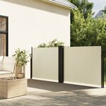 vidaXL Auvent latéral rétractable crème 140x1000 cm