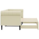 vidaXL Lit de jour avec gigogne sans matelas crème 90x200 cm