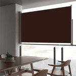 vidaXL Auvent latéral rétractable de patio 140 x 300 cm Marron