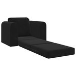vidaXL Canapé Lit au Sol 2-en-1 Noir 98x71x83 cm Velours