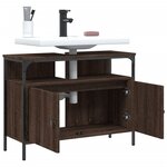 vidaXL Armoire lavabo de salle de bain chêne marron 80x30x60 cm