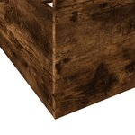 vidaXL Cadre de lit et tiroirs chêne fumé 150x200 cm bois d'ingénierie