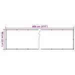 vidaXL Écran d'intimité de balcon crème 800x90 cm PVC