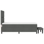 vidaXL Lit à Sommier Tapissier avec Matelas & Banc Gris Foncé 90x200 cm en Tissu