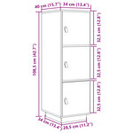 vidaXL Buffet haut 34x40x108 5 cm Bois massif de pin