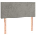 vidaXL Tête de lit à LED Gris clair 80x5x78/88 cm Velours
