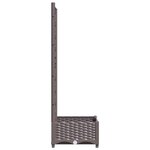 vidaXL Jardinière avec treillis Marron 40x40x121 5 cm PP