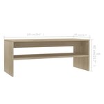 vidaXL Table basse Chêne sonoma 100x40x40 cm Bois d'ingénierie