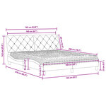 vidaXL Lit avec matelas noir 160x200 cm velours