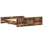 vidaXL Cadre de lit sans matelas chêne fumé 200x200 cm