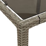 vidaXL Ensemble à manger de jardin avec coussins 9 Pièces rotin et verre