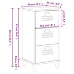 vidaXL Table de chevet VIKEN blanc bois d'ingénierie