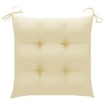 vidaXL Chaises à manger d'extérieur lot de 2 et coussins Acacia massif
