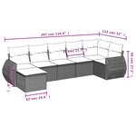 vidaXL Salon de jardin avec coussins 7 Pièces beige résine tressée