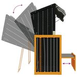 vidaXL Strandkorb avec coussins Résine tressée bois solide Noir gris