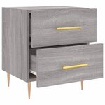 vidaXL Tables de chevet 2 Pièces sonoma gris 40x35x47 5 cm