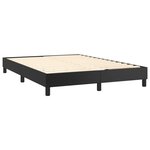 vidaXL Sommier à lattes de lit avec matelas Noir 140x190 cm Similicuir