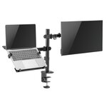 Support de bureau Ewent pour 1 écran et 1 ordinateur portable 34" - jusqu'à 9 kg - Noir