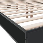 vidaXL Cadre de lit sans matelas noir 135x190 cm