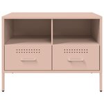 vidaXL Meuble TV rose 68x39x50 5 cm acier laminé à froid