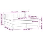vidaXL Sommier à lattes de lit et matelas Gris foncé 180x200cm Velours