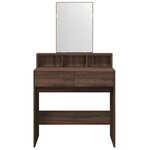 vidaXL Coiffeuse avec miroir chêne marron 80x41x144 5 cm