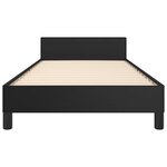 vidaXL Cadre de lit avec tête de lit sans matelas noir 90x200 cm