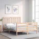 vidaXL Cadre de lit sans matelas 140x190 cm bois de pin massif