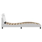 vidaXL Cadre de lit sans matelas blanc 100x200 cm similicuir