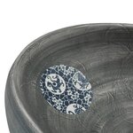 vidaXL Vasque à poser gris ovale 59x40x15 cm céramique